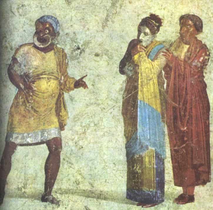 Costumes de théâtre antique romain.
