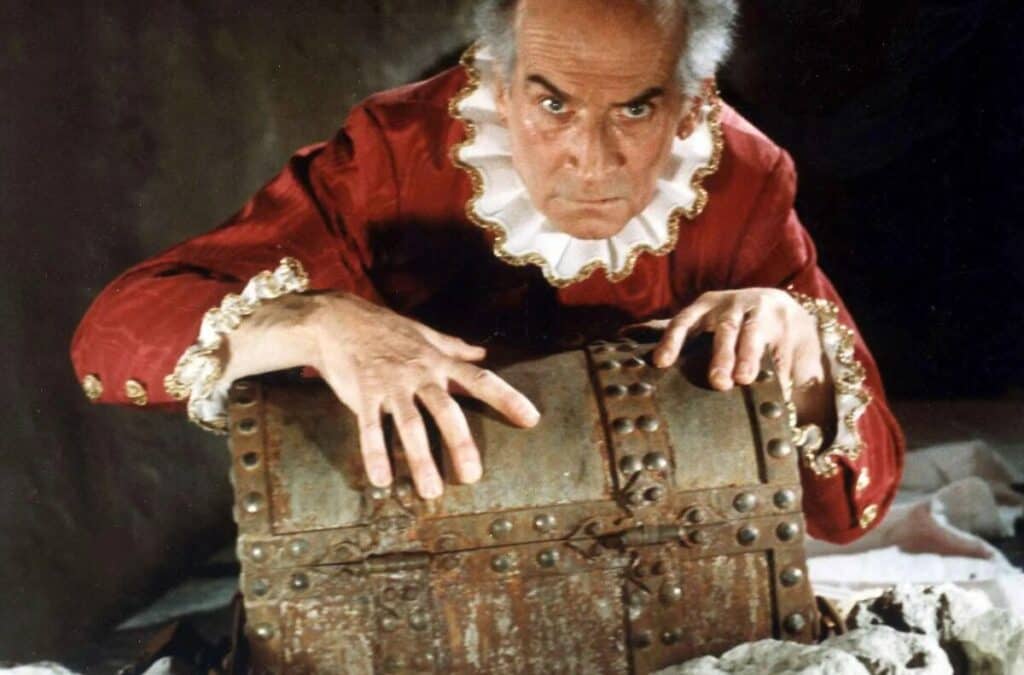 Louis de Funès dans "L'Avare", Jean Girault, Louis de Funès, 1980.