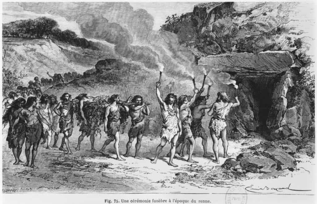 Rite funéraire préhistorique.